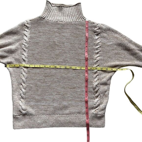 GAP Gradient Cream Turtle Neck Sweater with Chunky Cables Size S - Picture 14 of 16